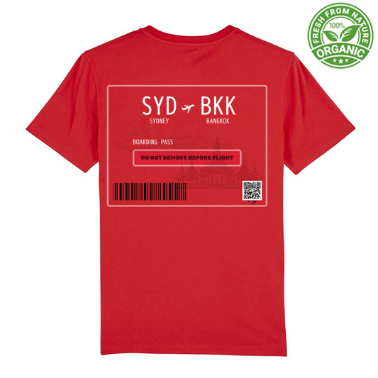 Sydney Bangkok boarding pass Unisex Red