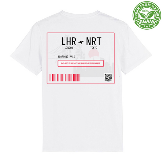 London Tokyo boarding pass white Unisex