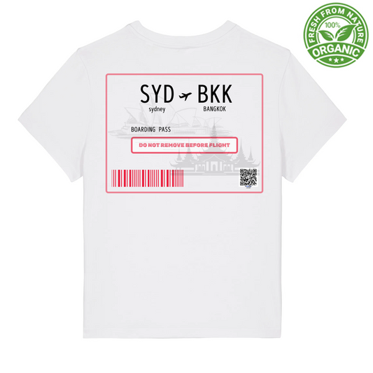 Sydney Bangkok boarding pass Woman White