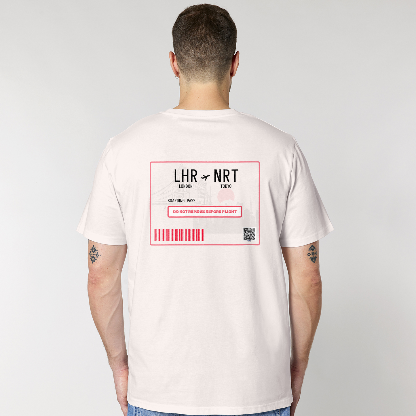 London Tokyo boarding pass white Unisex