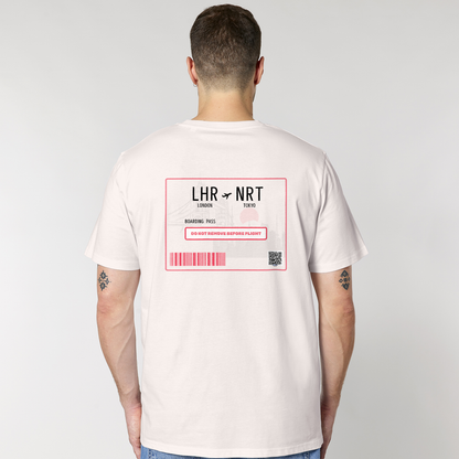 London Tokyo boarding pass white Unisex